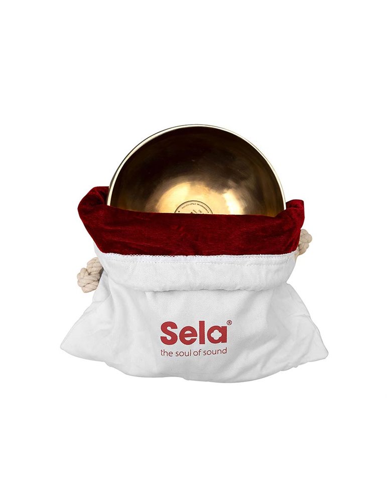 brass singing bowl 15cm, with mallet - felt ring -