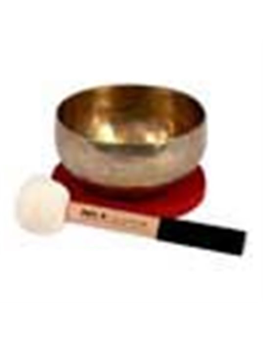 brass singing bowl 15cm, with mallet - felt ring -