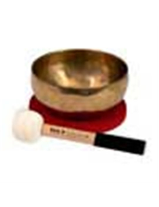 brass singing bowl 17cm, with mallet - felt ring -