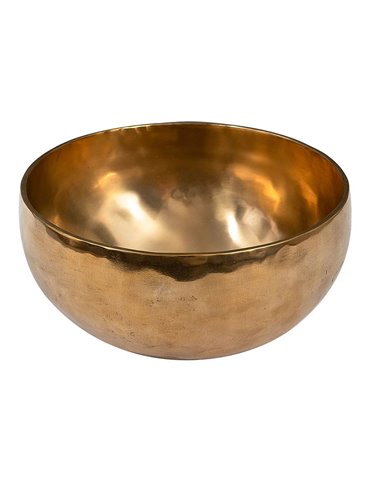 brass singing bowl 19cm, with mallet - felt ring - 2