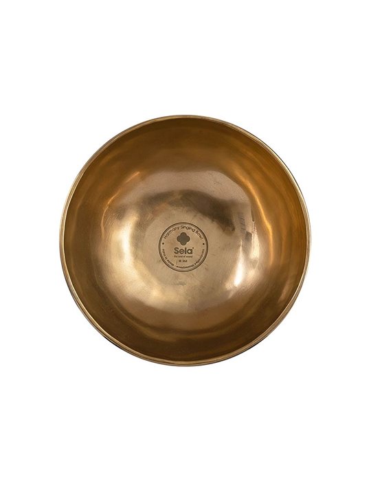 brass singing bowl 19cm, with mallet - felt ring -