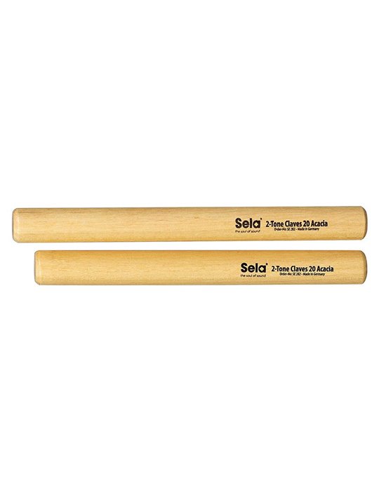 2-tone claves 20mm, acacia