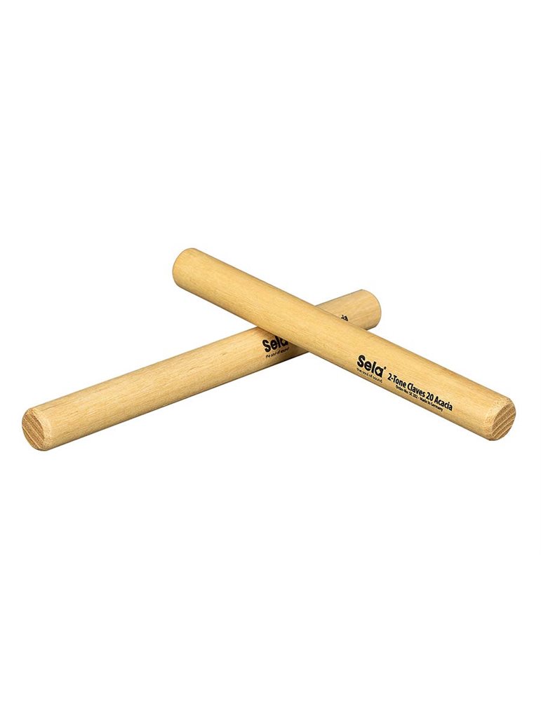 2-tone claves 20mm, acacia