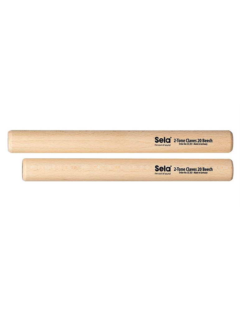2-tone claves 20mm, beech