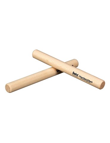 2-tone claves 20mm, beech 2