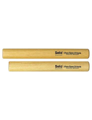 2-tone claves 25mm, acacia