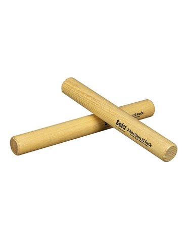 2-tone claves 25mm, acacia 2