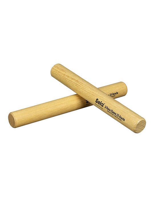 2-tone claves 25mm, acacia