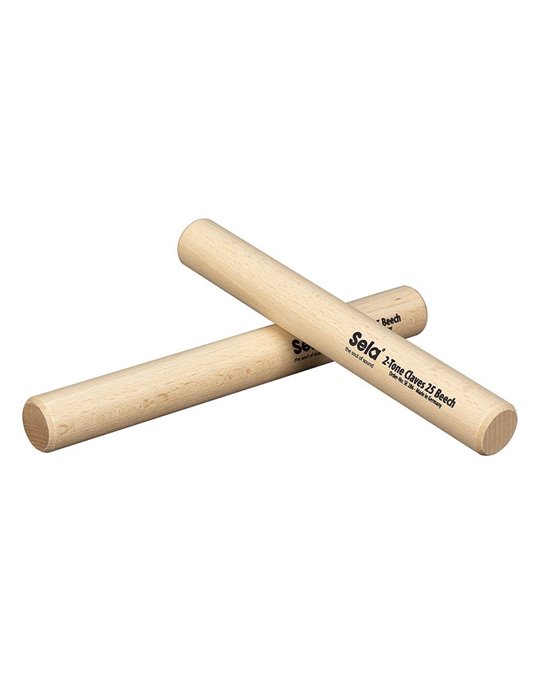 2-tone claves 25mm, beech