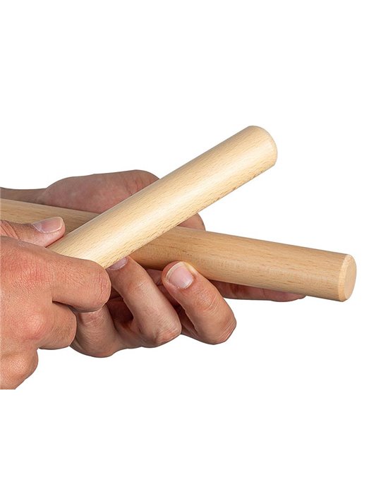 2-tone claves 25mm, beech