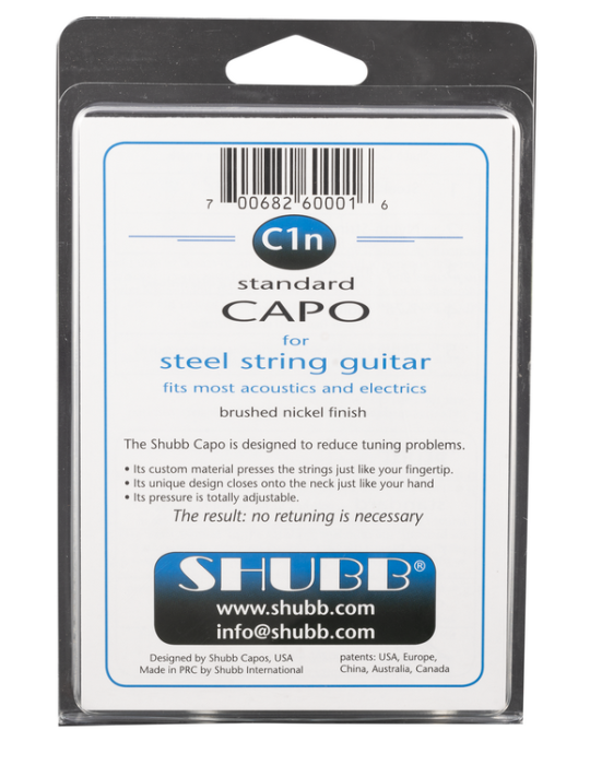 CEJILLA SHUBB C1N MODELO C NÍQUEL ACÚSTICA/ELÉCTRICA