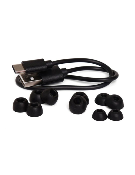 AURICULAR SOHO BLUETOOTH TWS CON BATERÍA EXT. NEGRO