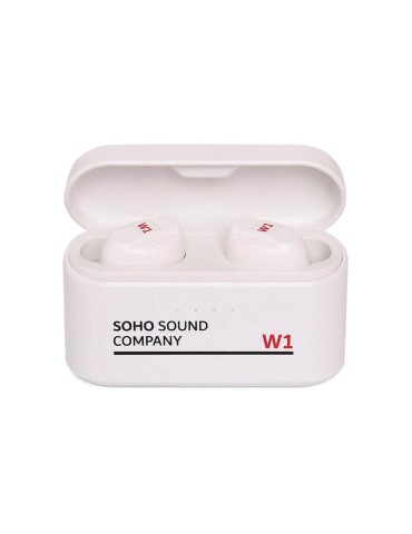 AURICULAR SOHO BLUETOOTH TWS CON BATERÍA EXT. BLANCO