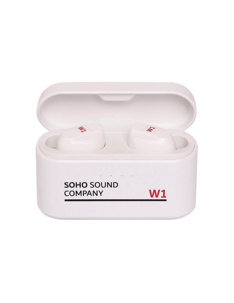 AURICULAR SOHO BLUETOOTH TWS CON BATERÍA EXT. BLANCO