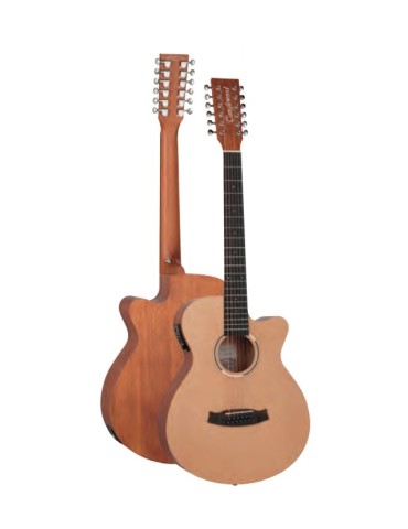 GUITARRA TANGLEWOOD SUPER FOLK CUTAWAY ELECTRIFICADA 12 CUERDAS