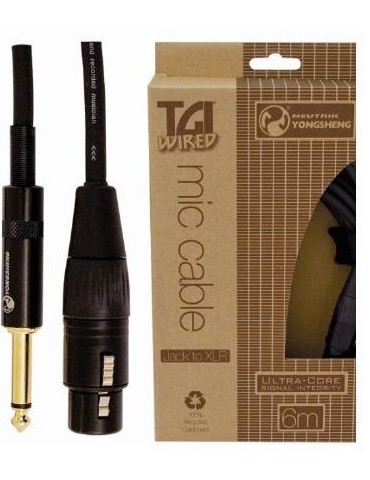 CABLE TGI PARA MICRÓFONO JACK-XLR HEMBRA 6M