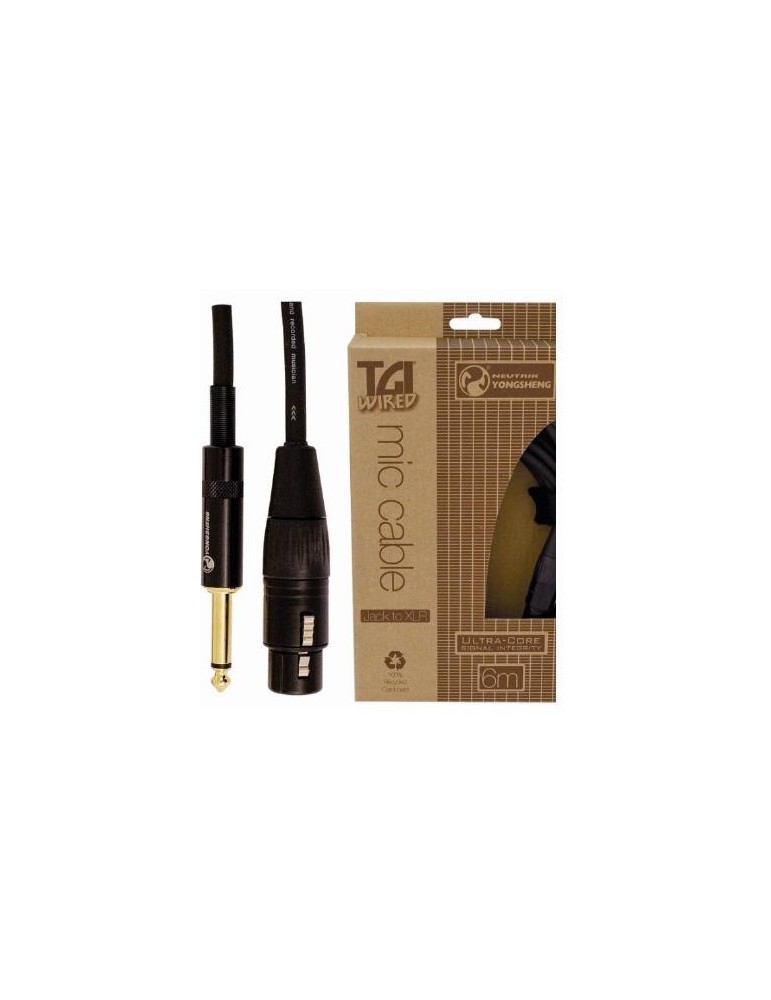CABLE TGI PARA MICRÓFONO JACK-XLR HEMBRA 6M