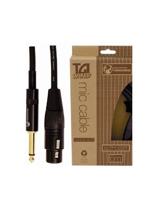 CABLE TGI PARA MICRÓFONO JACK-XLR HEMBRA 6M