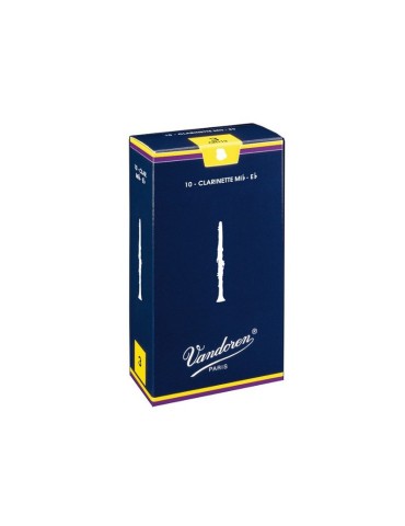10 CAÑAS PARA CLARINETE SI BEMOL VANDOREN 1 1/2 2