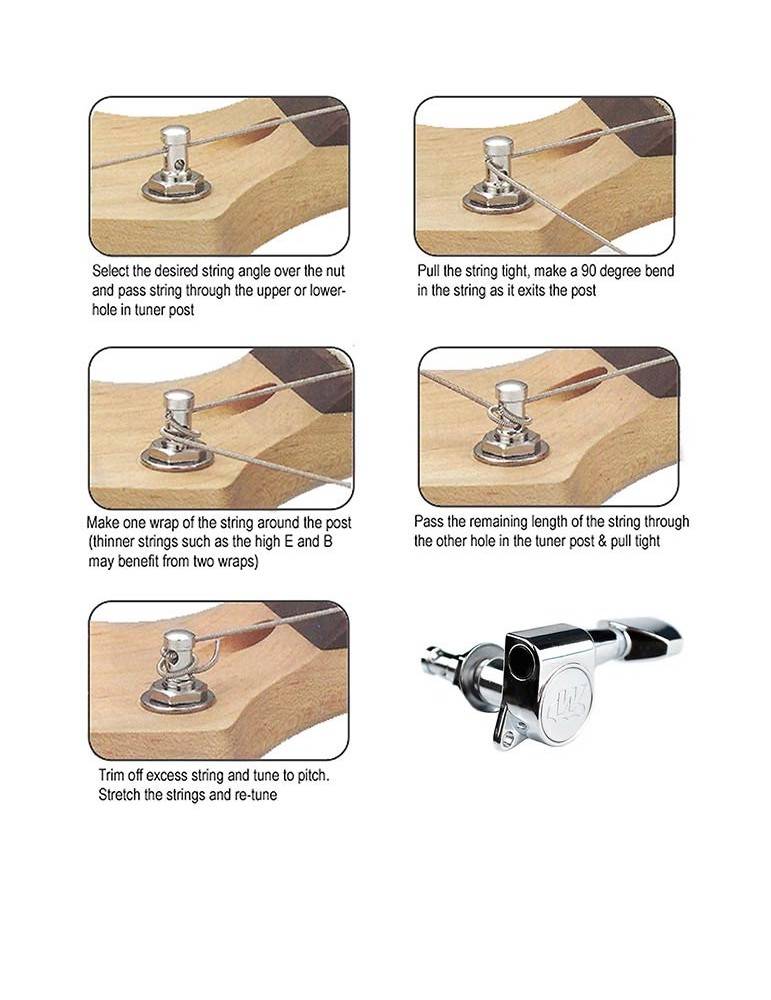 machine heads for guitar, with EZ LOK and staggere