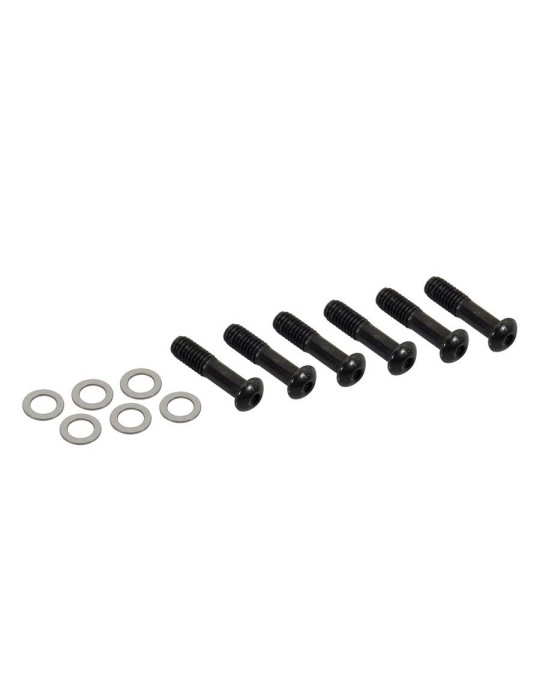 spare part: set of 6 black metal bolts and spacers