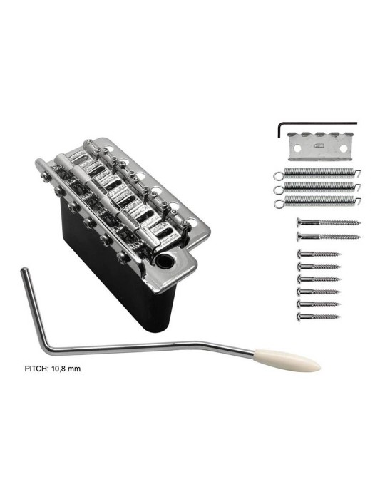 tremolo, pitch 10,8mm, with screws, steel block, c