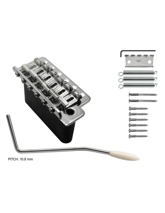 TRÉMOLO WILKINSON PASO 10,8mm CON TORNILLOS ACERO MACIZO