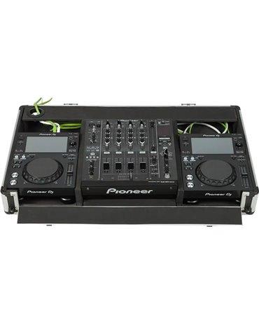 Flight Case Pioneer® XDJ-700 o CDJ-350 y DJM-750MK2 Plata (Ruedas).