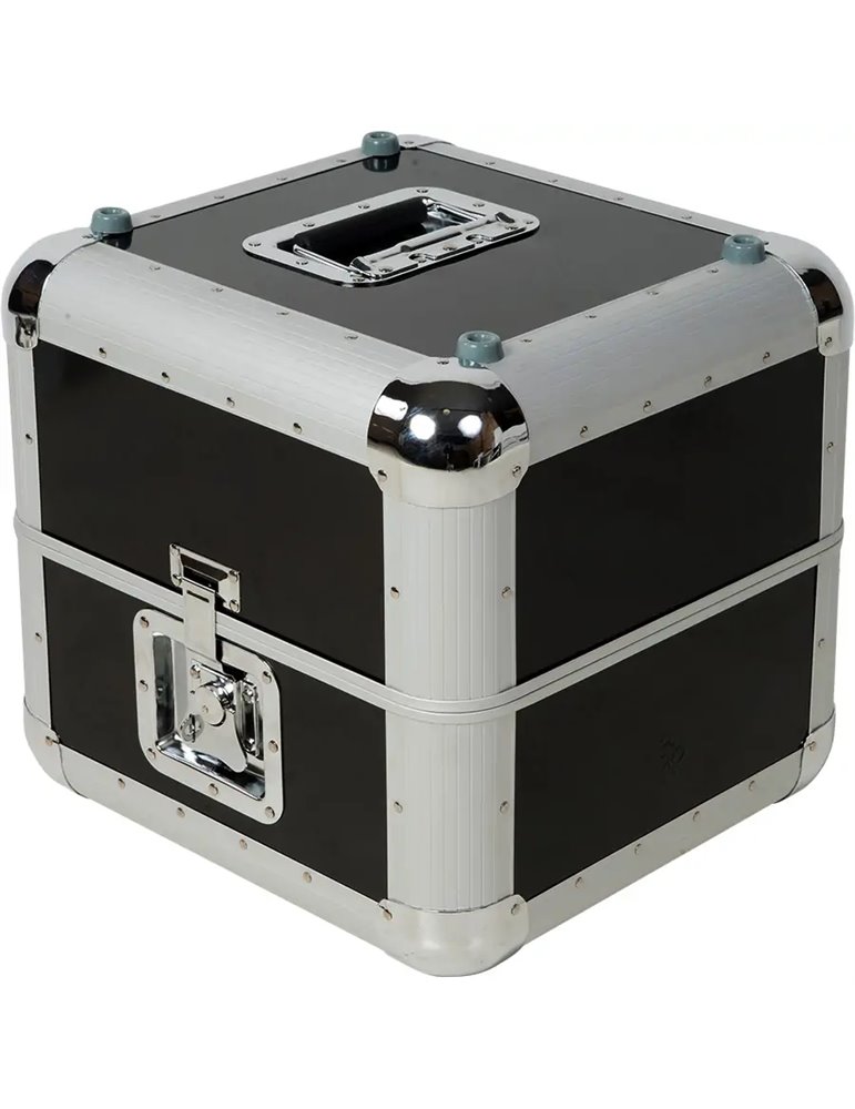 Maleta DJ 100 Discos Vinilo Negra.