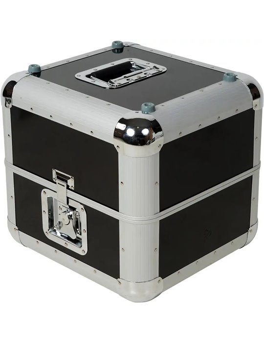 Maleta DJ 100 Discos Vinilo Negra.
