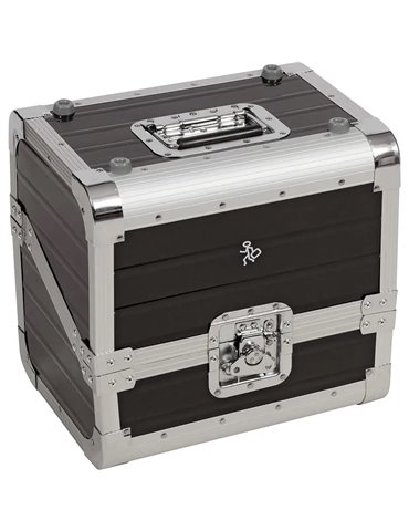 Maleta DJ Obliqua 80 discos Vinilo Negra