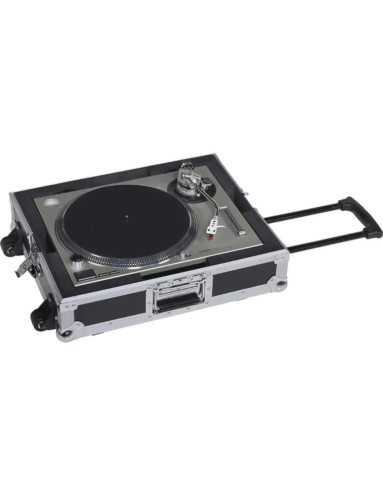 Flight Case Multi Formato Tocadiscos (Trolley + Ruedas) Plata
