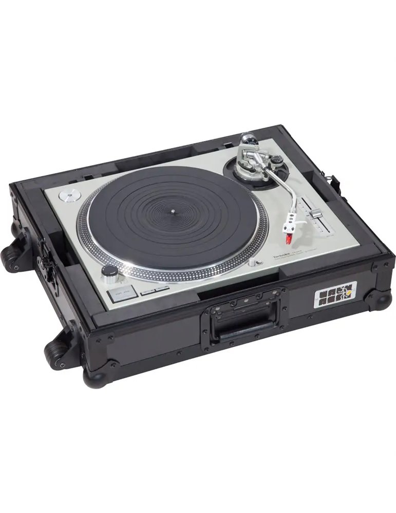 Flight Case Multi Formato Tocadiscos (Trolley + Ruedas) Negro