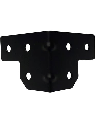 Escuadra 40 x 50mm + remaches, negro