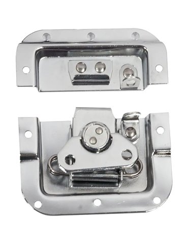 Cierre mariposa Mediano empotrado + remaches, plata