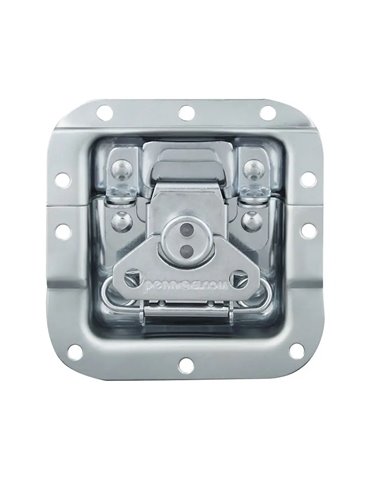 Cierre mariposa Mediano con doble anillo para candado, plata