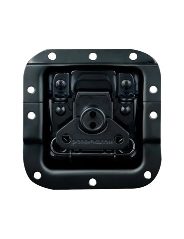 Cierre mariposa Mediano con doble anillo para candado, Negro