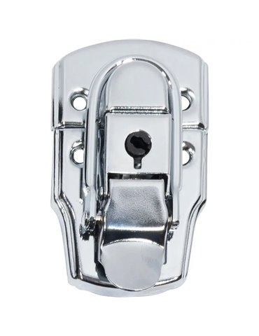 Cierre mediano con llave, plata