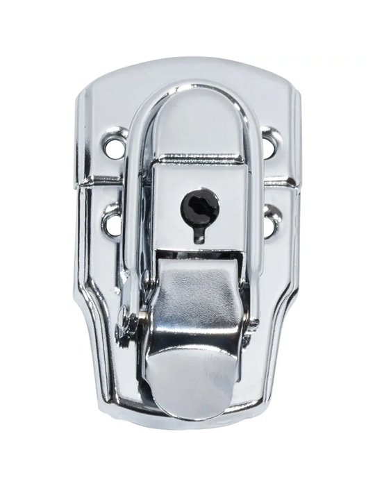 Cierre mediano con llave, plata