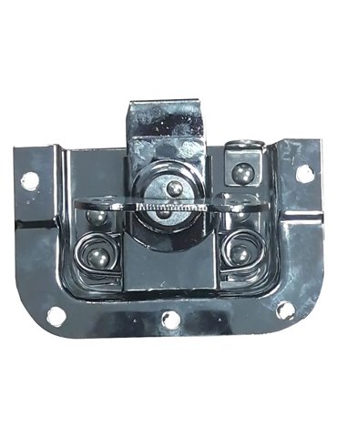 Cierre mariposa Mediano empotrado con resorte + remaches, plata