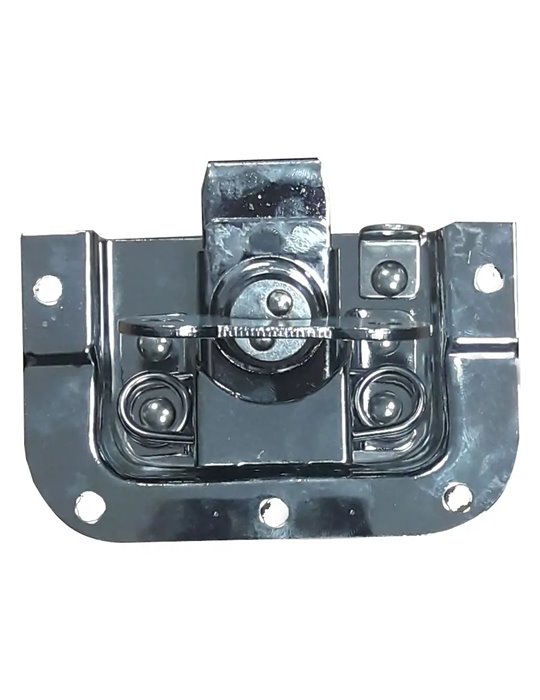 Cierre mariposa Mediano empotrado con resorte + remaches, plata