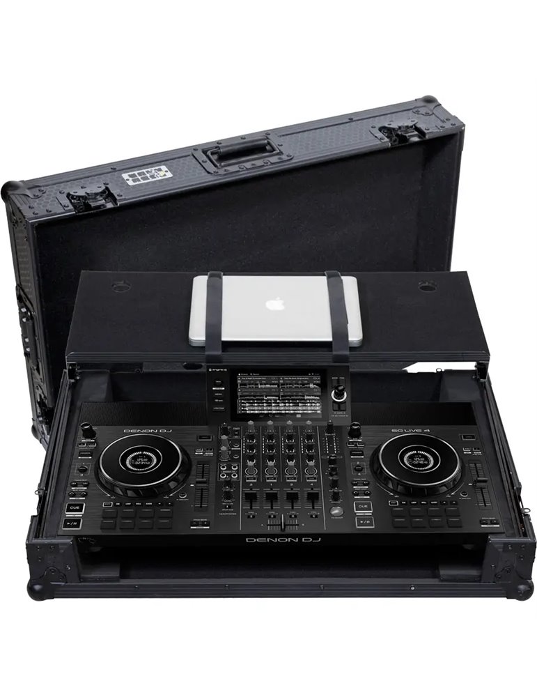 Flight case Sistema DJ Todo en uno Denondj® SC LIVE 4 Negra (Sopt. Ord. y Ruedas)