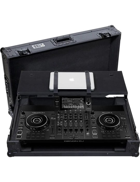 Flight case Sistema DJ Todo en uno Denondj® SC LIVE 4 Negra (Sopt. Ord. y Ruedas)