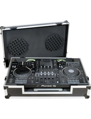 Flight case Sistema DJ Todo en uno Pioneer® XDJ-XZ (Plata) Ruedas