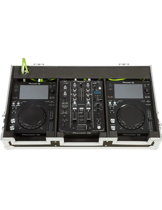 Flight Case Pioneer® XDJ-700 ó CDJ-350/ DJM-450 Plata.