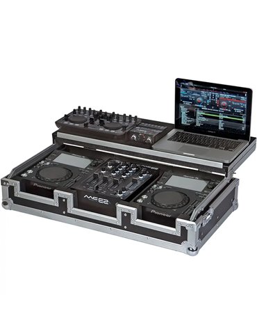 Flight Case Pioneer® XDJ-700 ó CDJ-350/ DJM-450 Plata (Tri-stand).