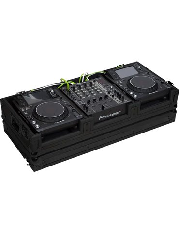 Pioneer XDJ-1000/DJM750MK2 o Denondj SC6000M/X1850 Negro (Ruedas).