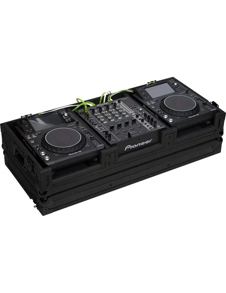 Pioneer XDJ-1000/DJM750MK2 o Denondj SC6000M/X1850 Negro (Ruedas).