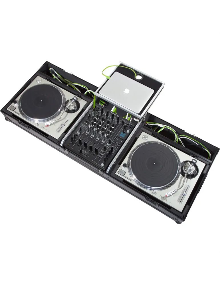 Flight Case Tocadiscos (Normal)/ Pioneer® DJM-900NXS2 Plata (Soporte Ordenador y Ruedas).