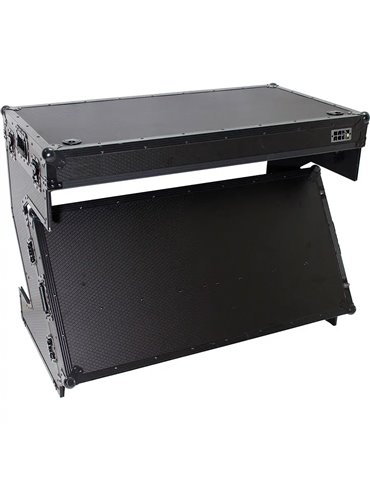 Estación de trabajo DJ Z-Table Plegable, negra (Ruedas)